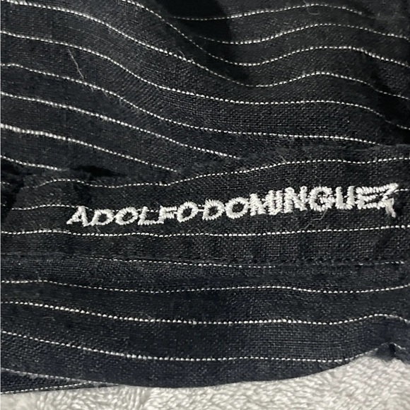 Adolfo Dominguez Button Down Black Linen Long Sleeve One Size The Reformation - Picture 8 of 9
